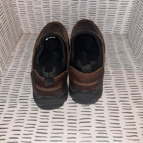 Lands End Mens Brown Leather Moc All Weather Slip On Loafer Size 8.5D - Picture 3 of 9